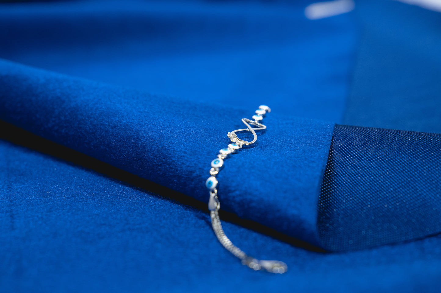 Infinity Evil eye adjustable light weight Bracelet 925