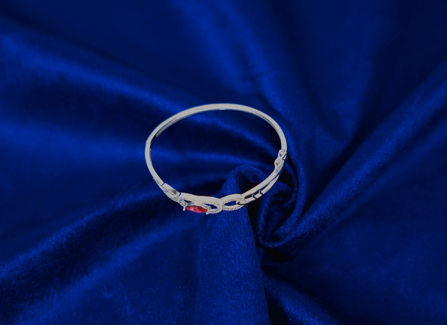 Bangle Embedded with Red Stone