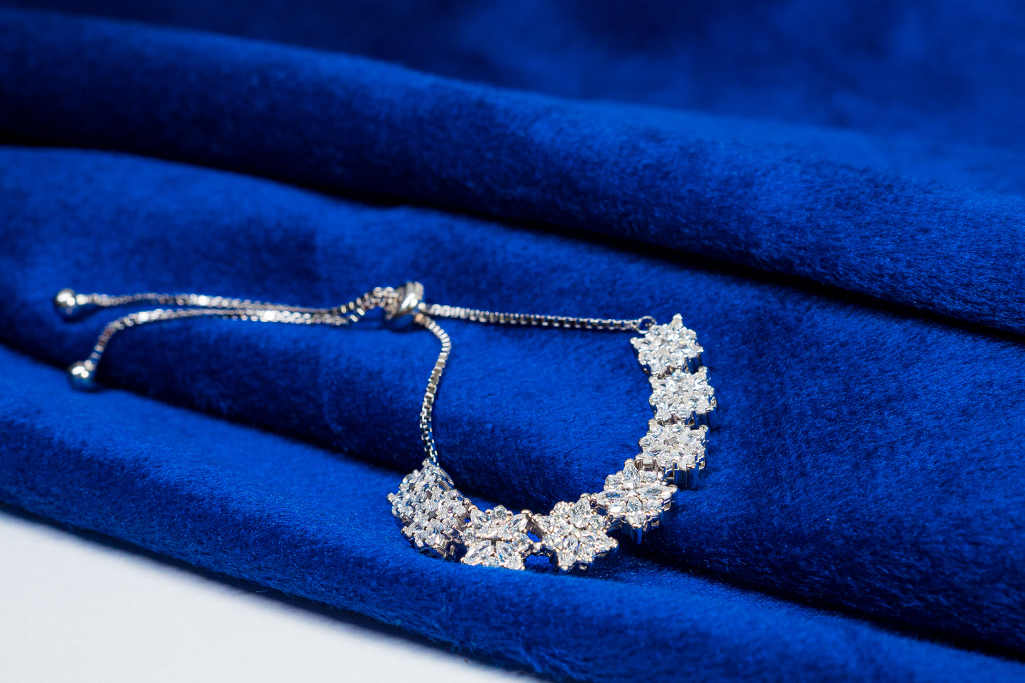 Silver Bracelet Embedded with Stones 925