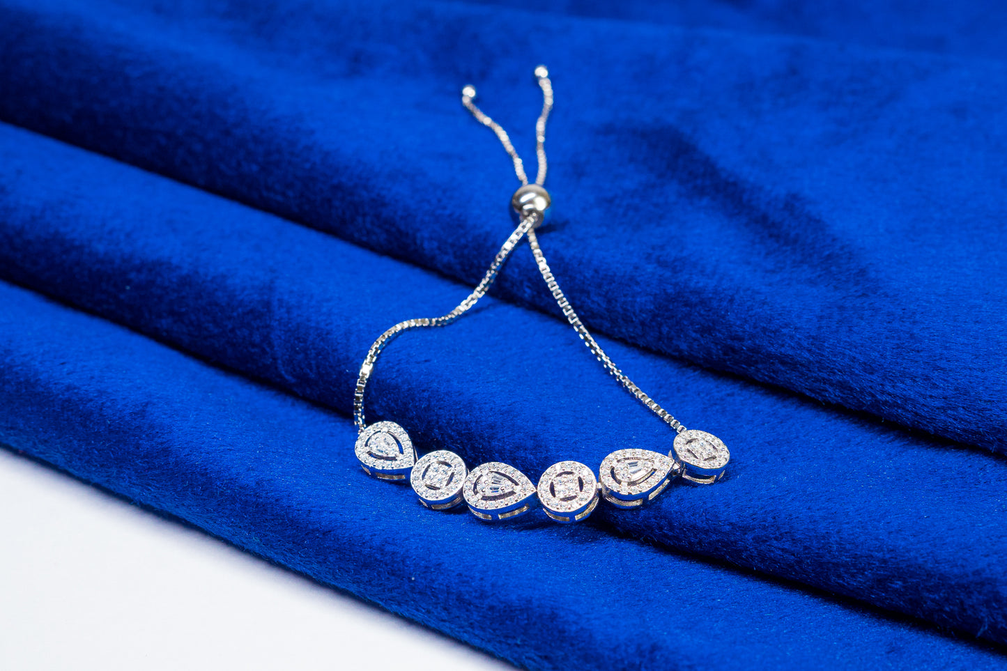Silver Bracelet Embedded with Stones 925