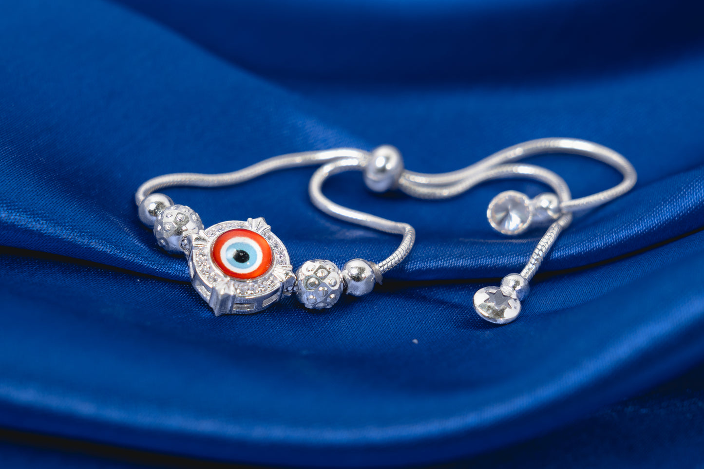 Evil eye adjustable Bracelet 925