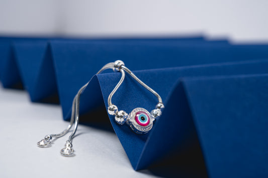Evil eye adjustable Bracelet 925