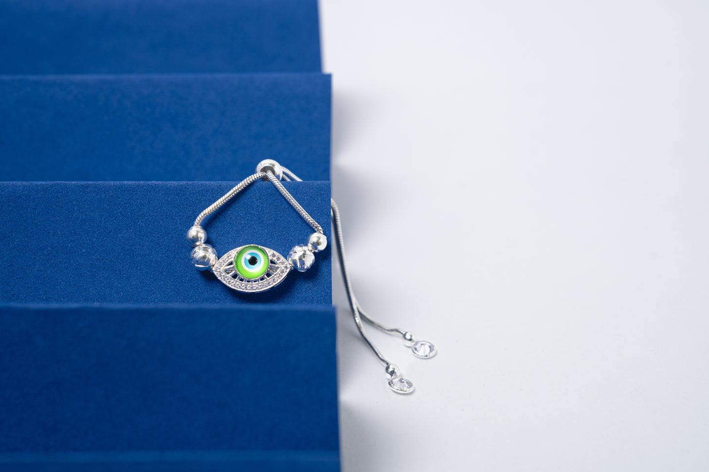Evil eye adjustable Bracelet 925