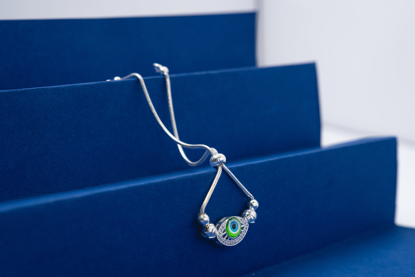 Evil eye adjustable Bracelet 925