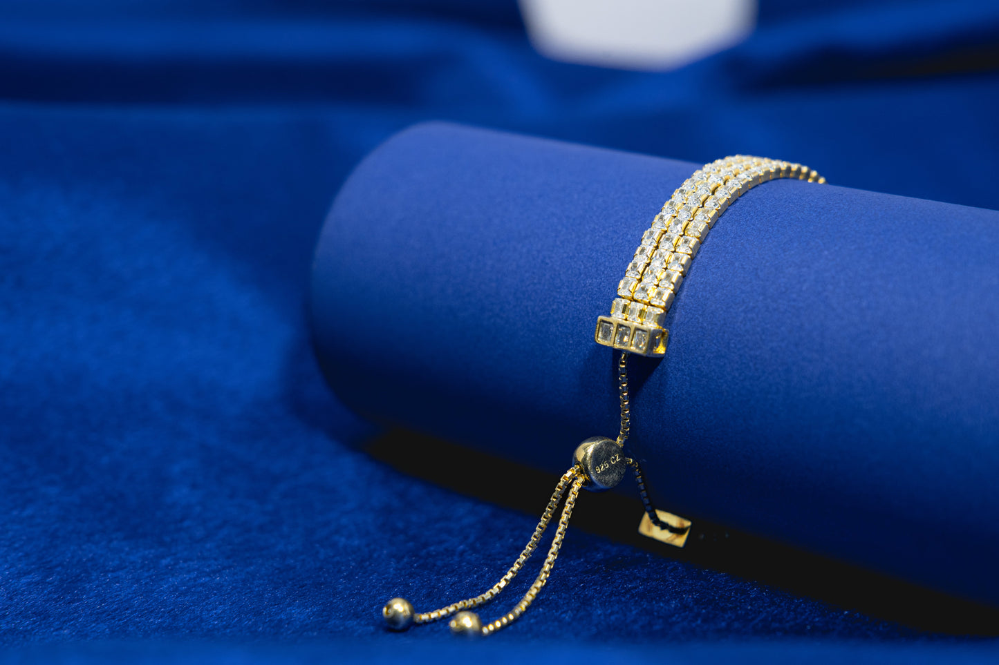 Tennis Bracelet Gold Plated Triple-Lined