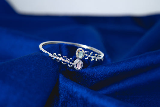 Bangle with Dual Stone 925