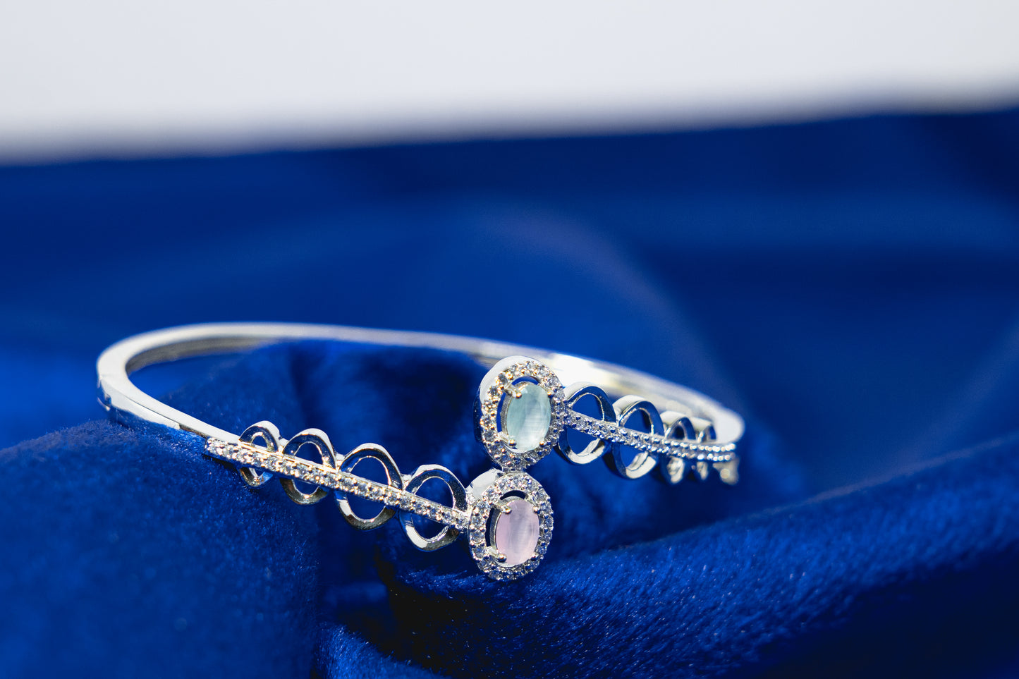 Bangle with Dual Stone 925