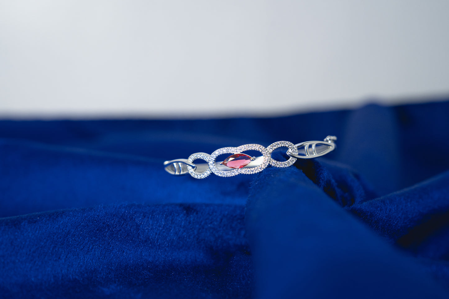 Bangle Embedded with Red Stone