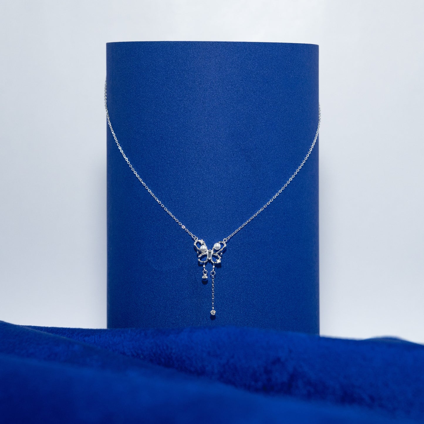 Silver Necklace 925 Butterfly Pendant