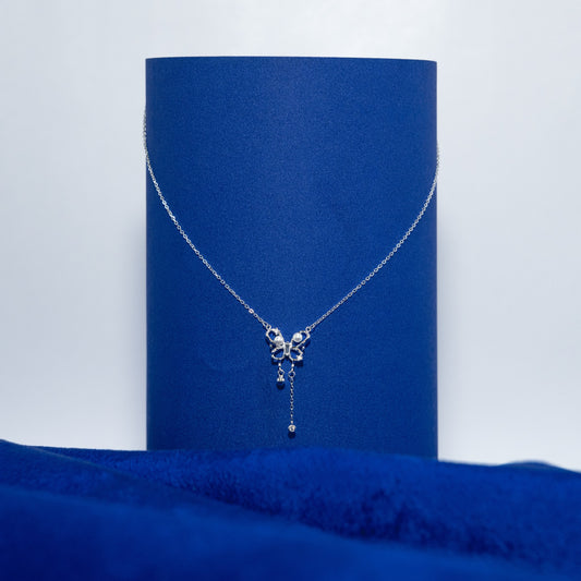 Silver Necklace 925 Butterfly Pendant