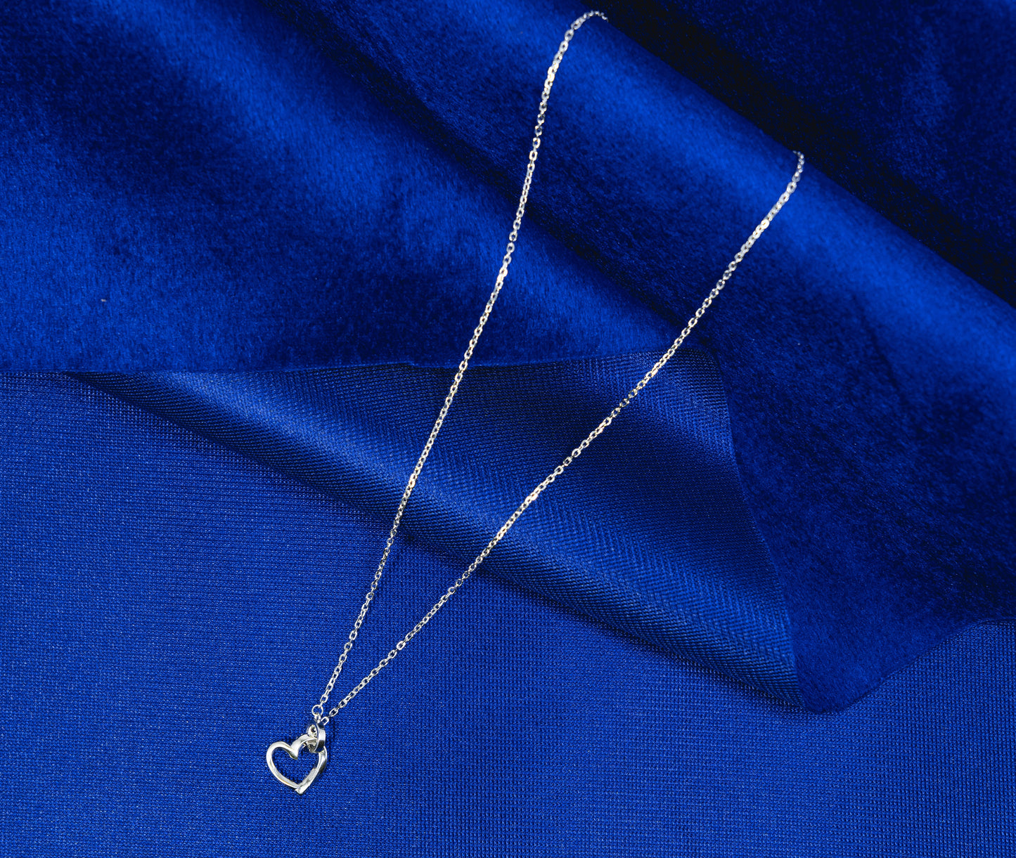 Silver Necklace 925 Heart Shaped Pendant