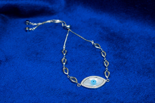 Silver Bracelet Evil Eye 925