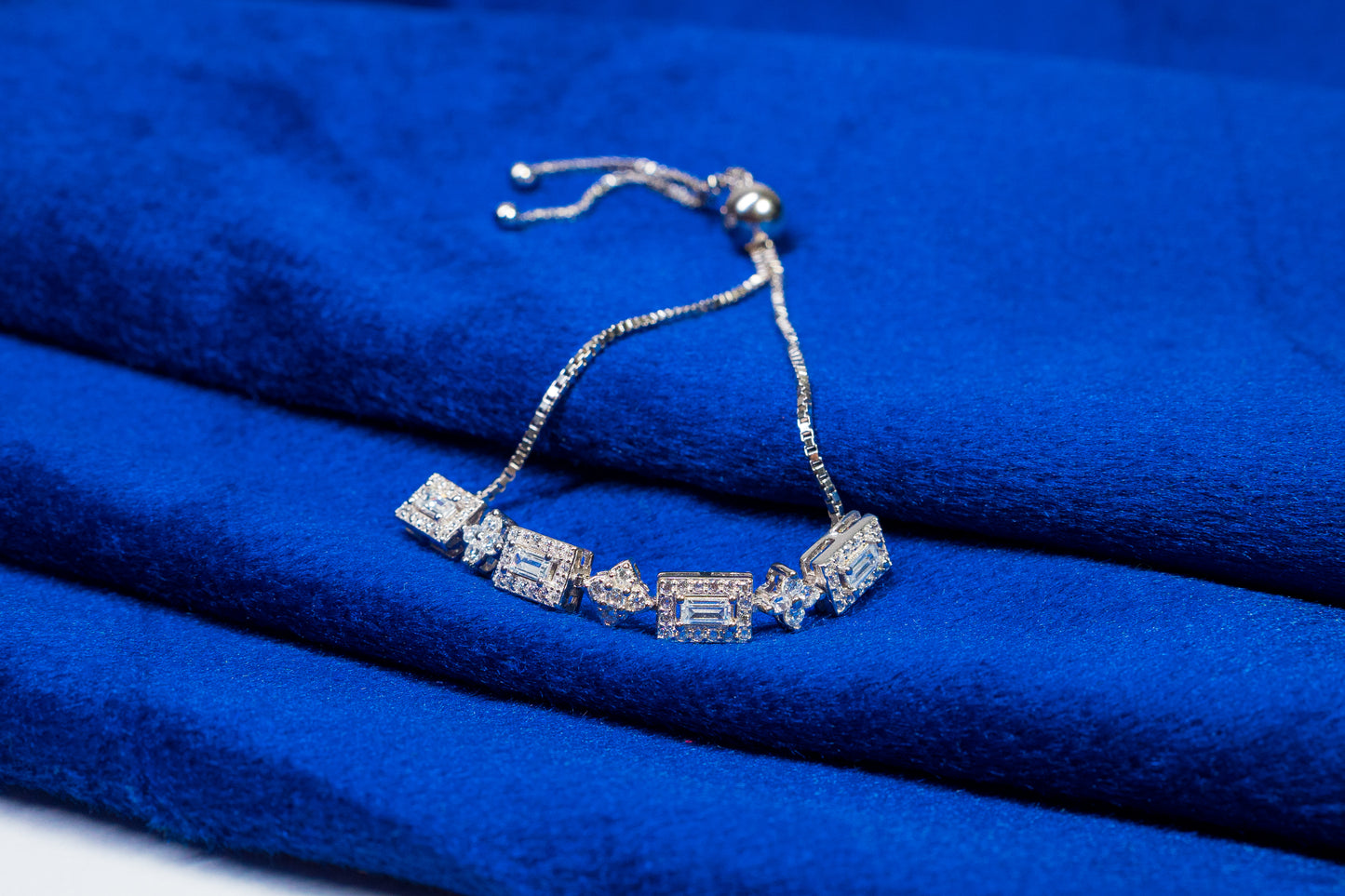 Silver Fancy Bracelet Stones 925