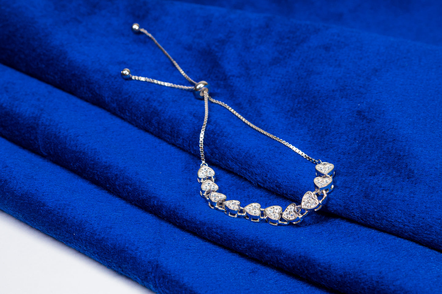 Silver Bracelet Heart Shaped 925