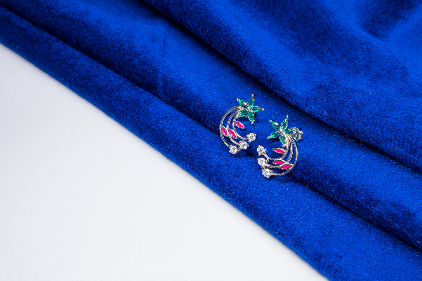 Silver Multi Colour Earrings