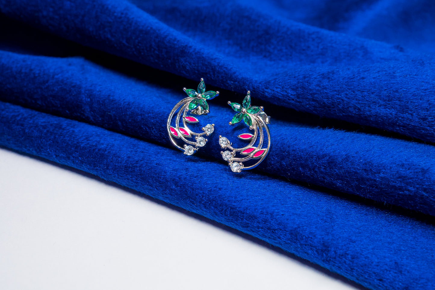 Silver Multi Colour Earrings