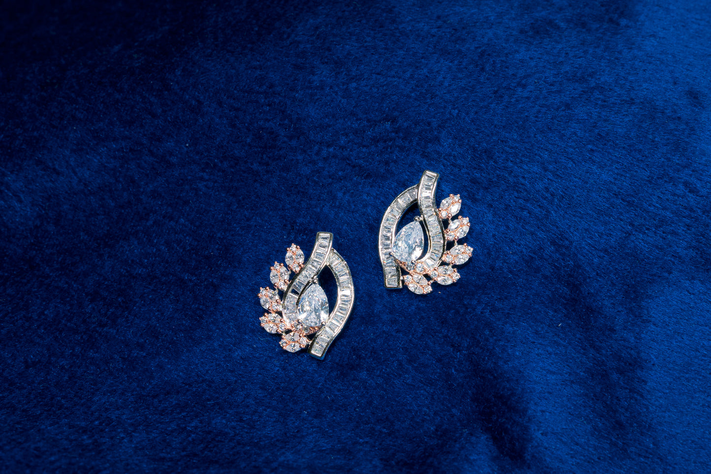 Silver Earrings Rose Gold